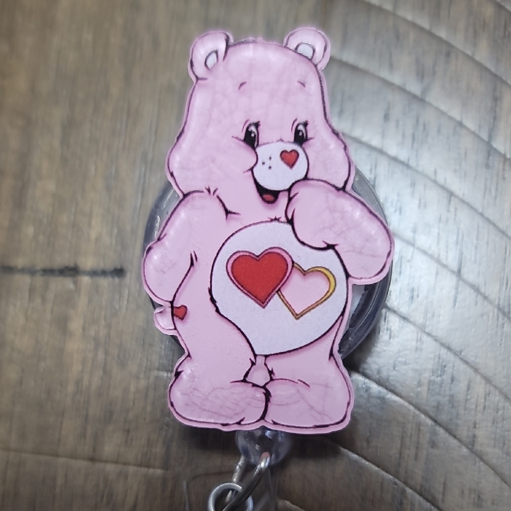 Care Bear Pink badge reel